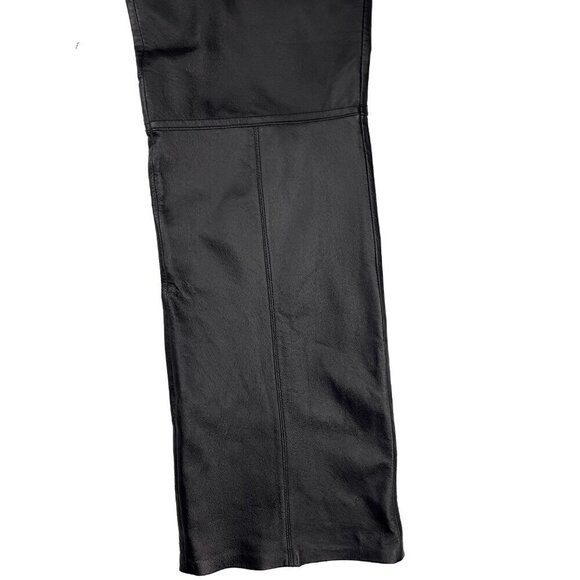 RTG VTG 100% Highβ Quality Leather High-Waist Regular Fit Black Pants Size 5 - Picture 2 of 10